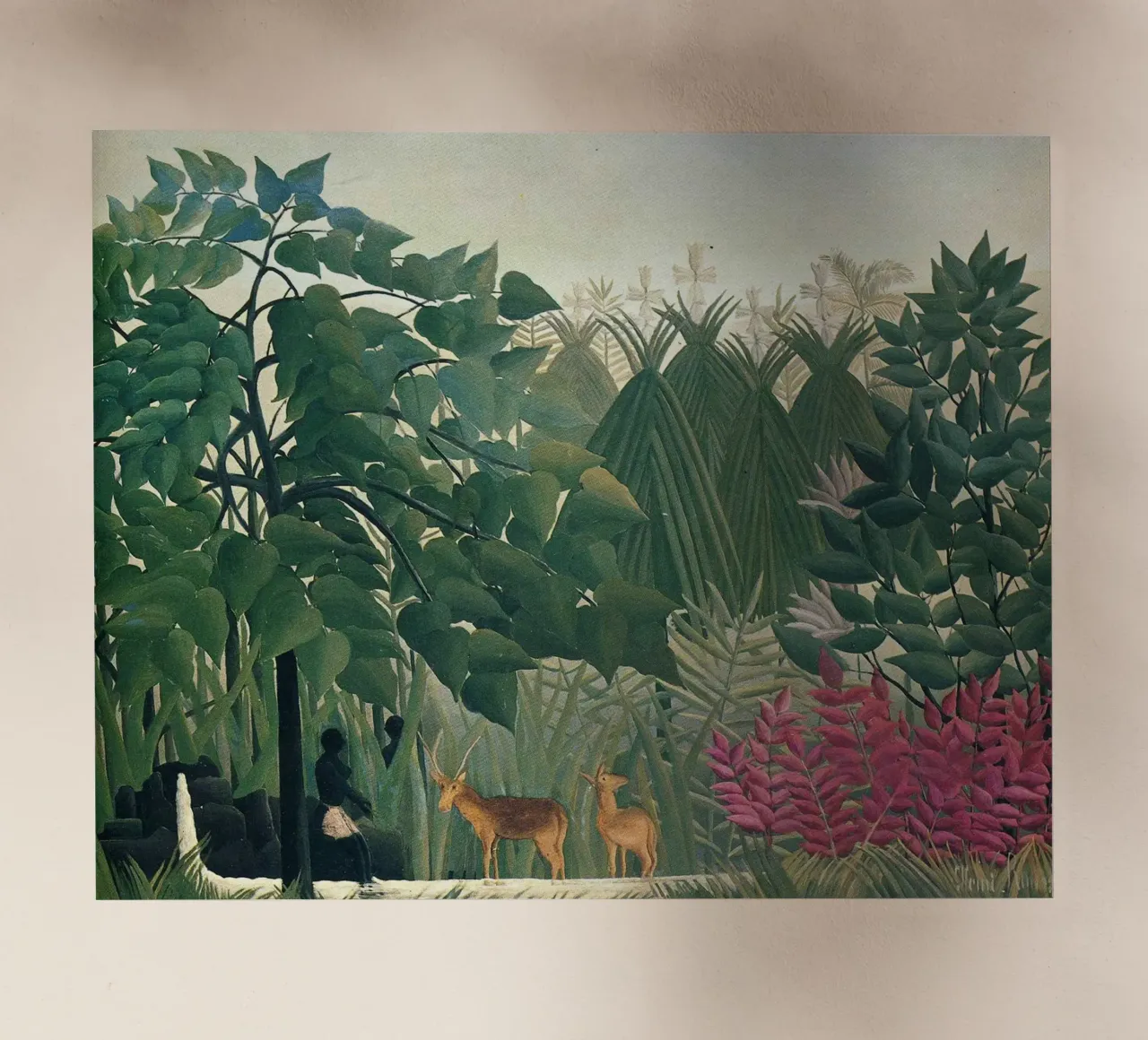 Henri Rousseau - Due cervi pellicola backlit da Family ARTWORK