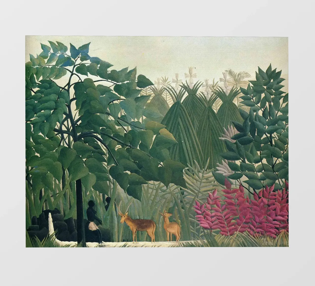 Henri Rousseau - Due cervi telo in pvc da Family ARTWORK