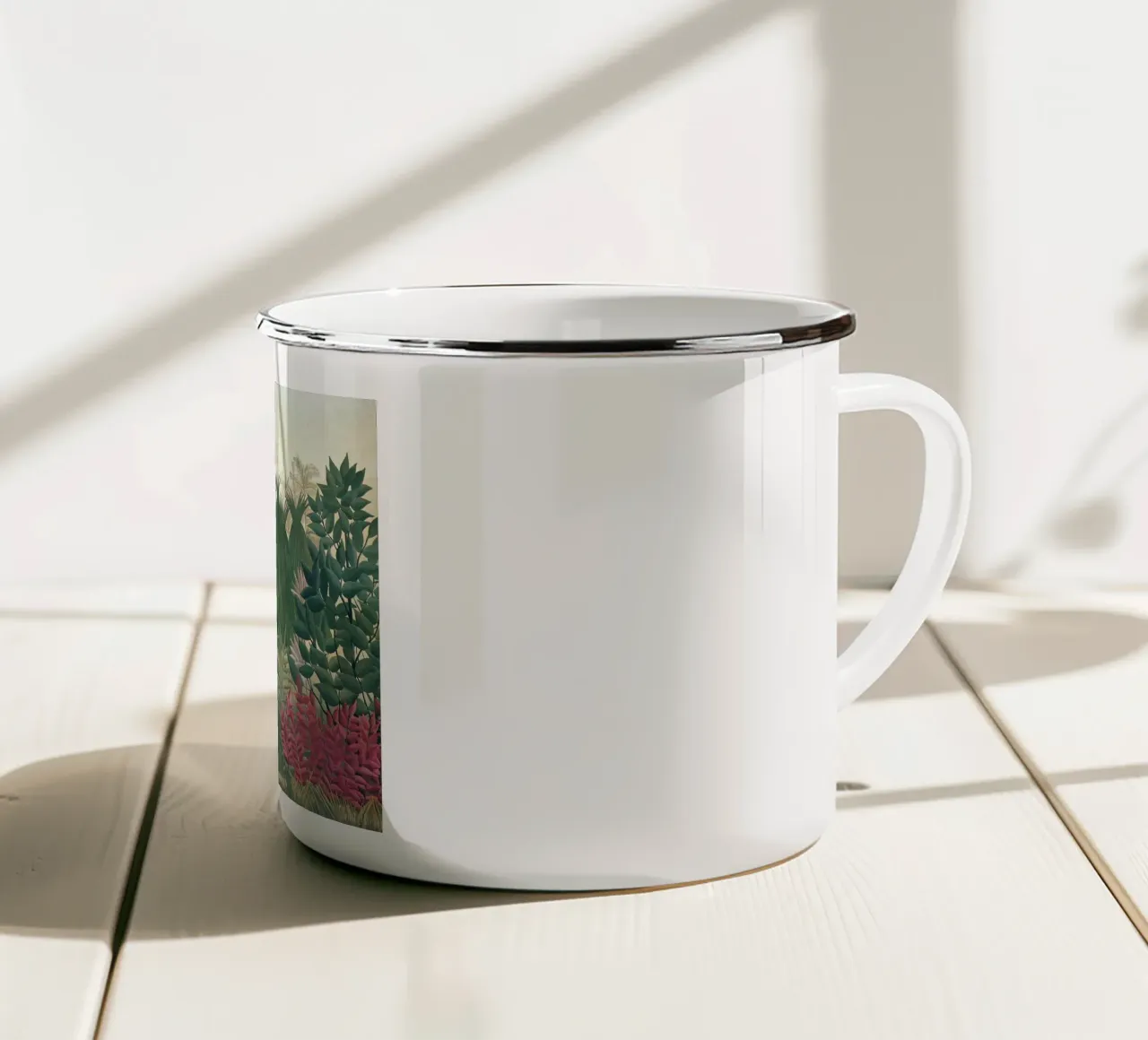 Henri Rousseau - Due cervi tazza in smalto da Family ARTWORK