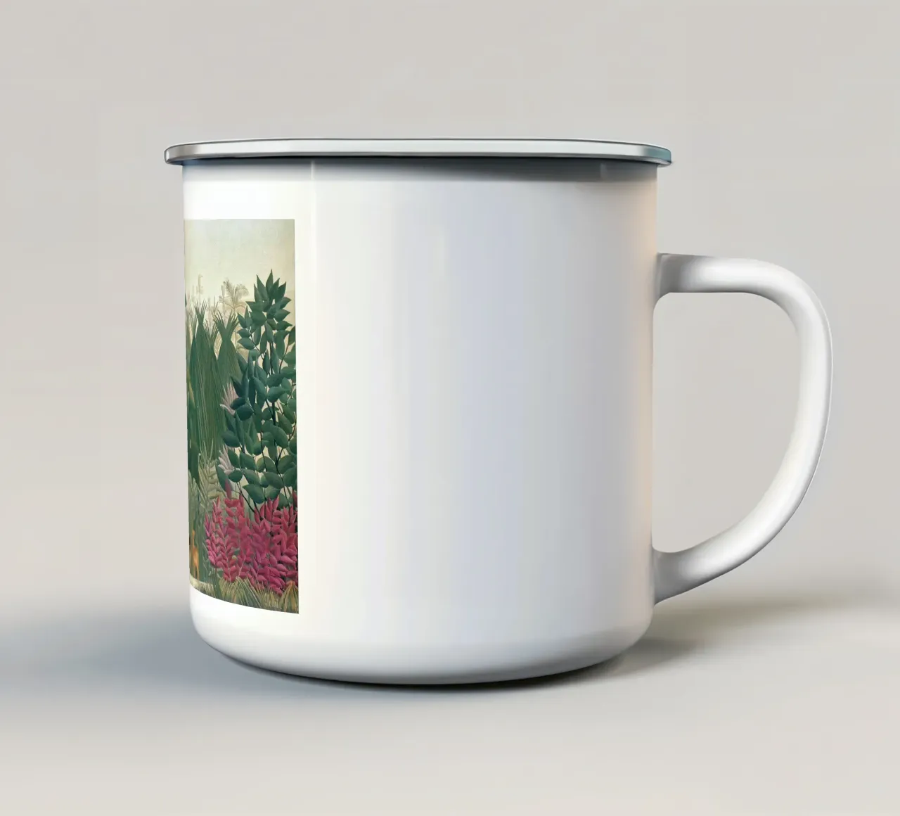 Henri Rousseau - Due cervi tazza in smalto da Family ARTWORK