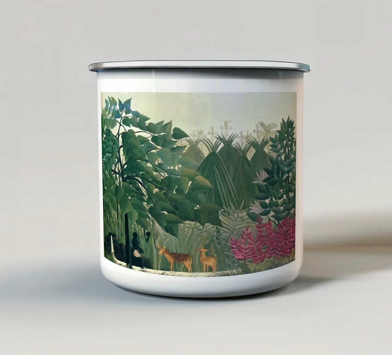 Henri Rousseau - Due cervi tazza in smalto da Family ARTWORK