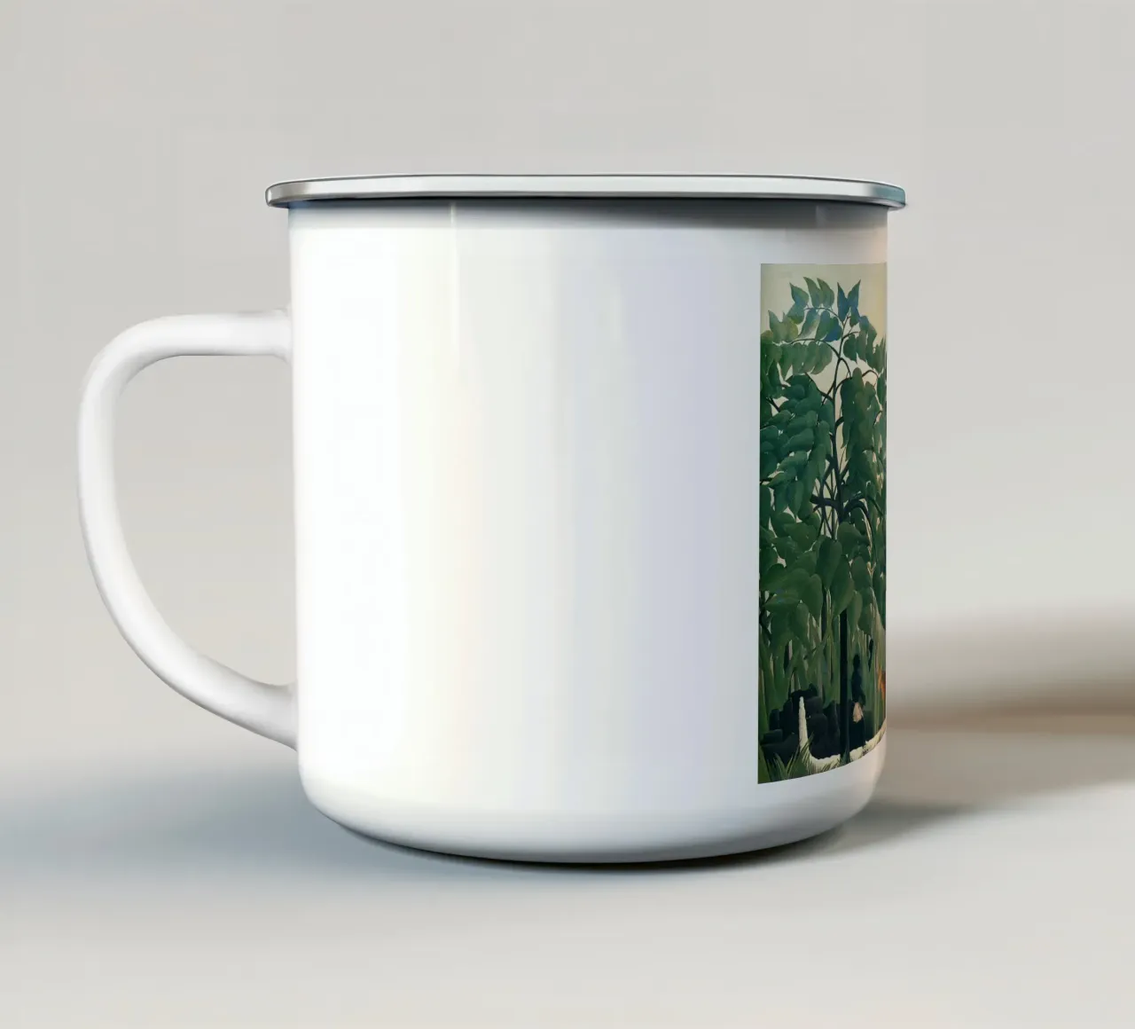 Henri Rousseau - Due cervi tazza in smalto da Family ARTWORK