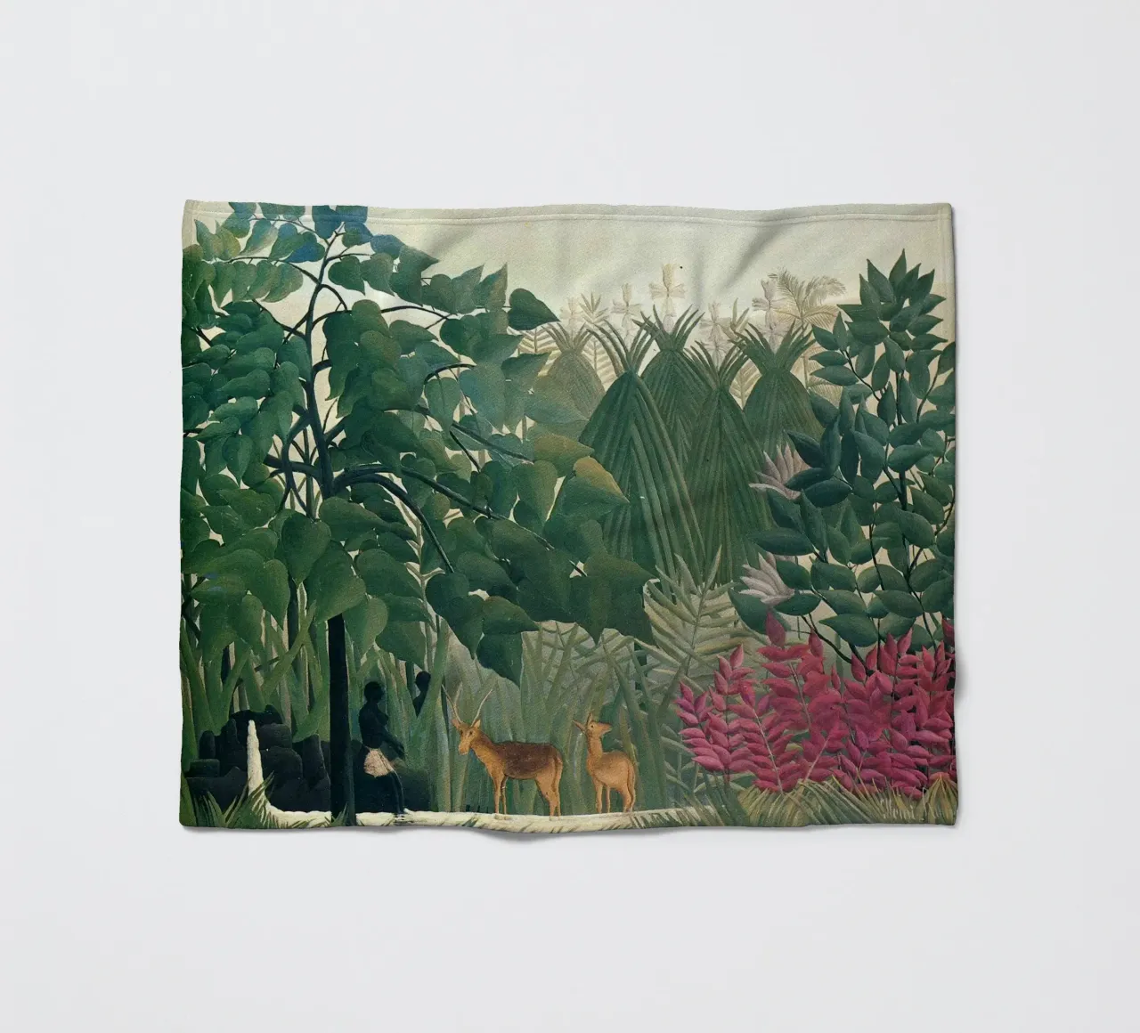 Henri Rousseau - Due cervi coperta in pile da Family ARTWORK