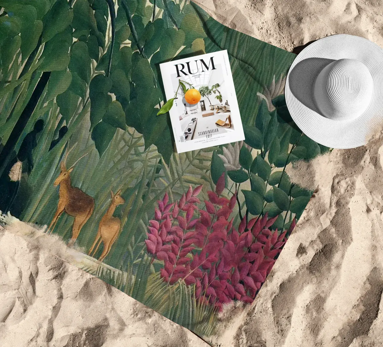 Henri Rousseau - Due cervi telo mare da Family ARTWORK