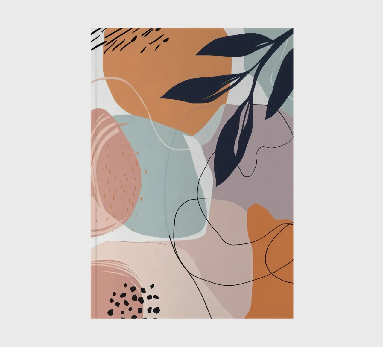 Linear Leaf Abstract notebook by Kala Martir