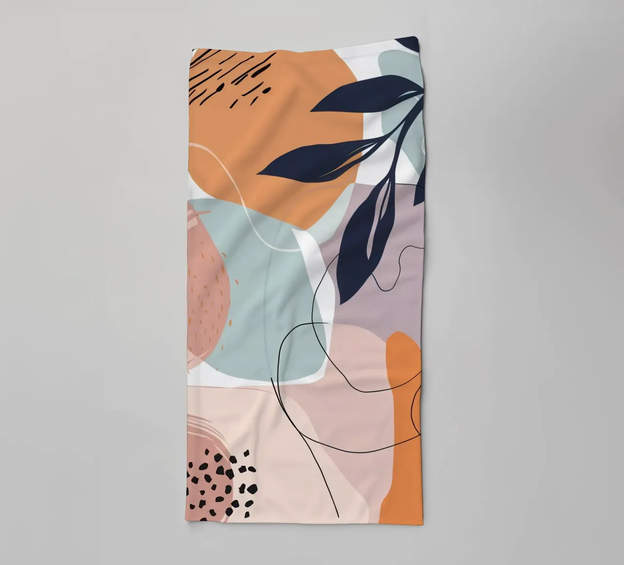 Linear Leaf Abstract Handtuch von Kala Martir