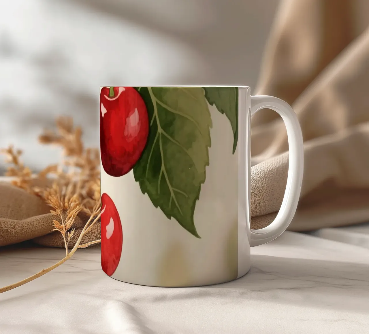 Pianta di ciliegio tazza in ceramica da knowledge