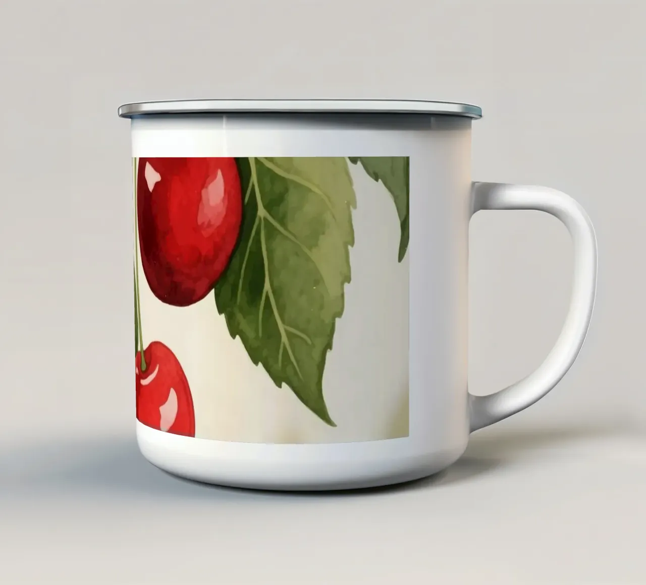 Pianta di ciliegio tazza in smalto da knowledge