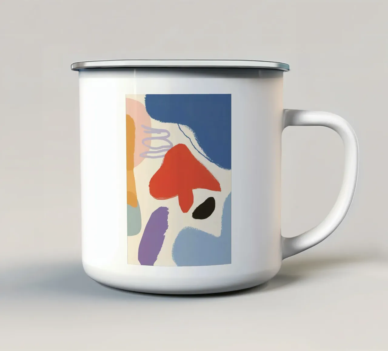 Forma del corpo a pennello tazza in smalto da Kala Martir