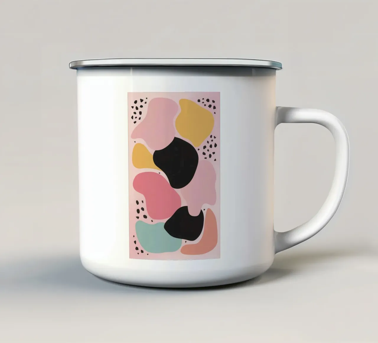 Gioco di forme pastello tazza in smalto da Kala Martir