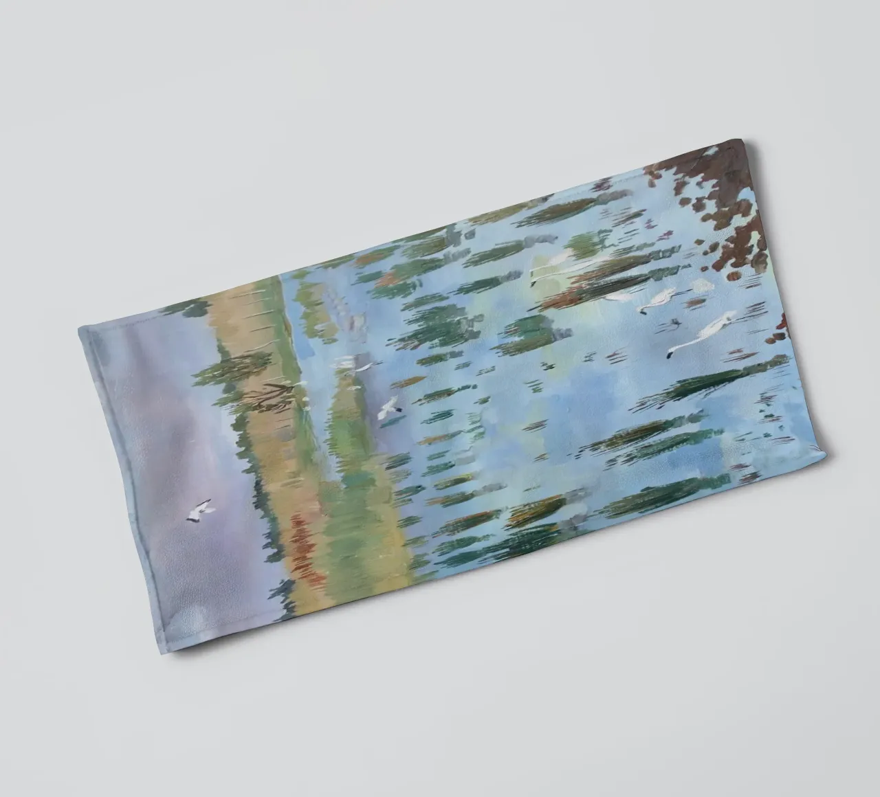 Springtime in the Camargue towel by Peteriespinoza Studio