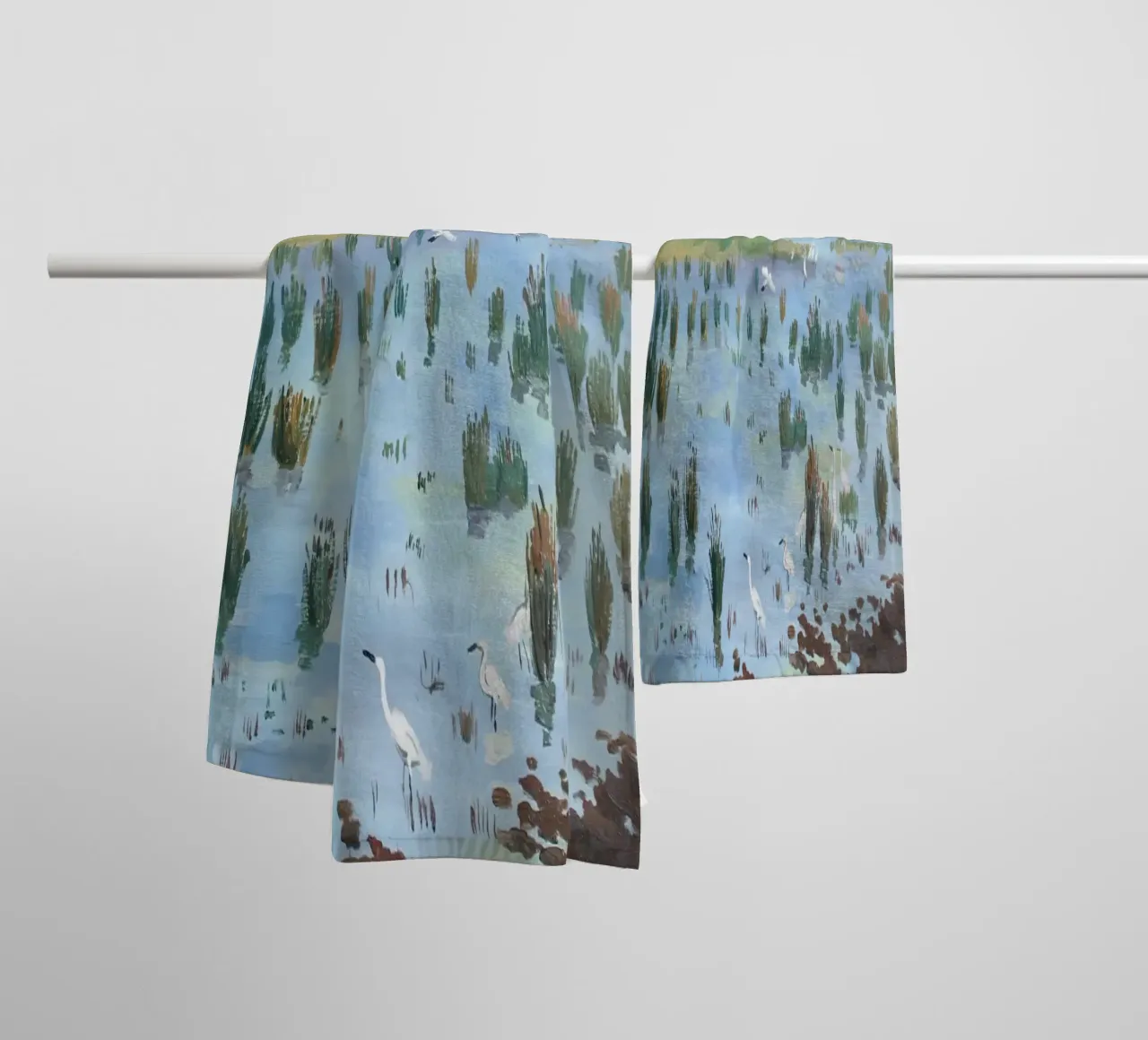 Springtime in the Camargue towel by Peteriespinoza Studio