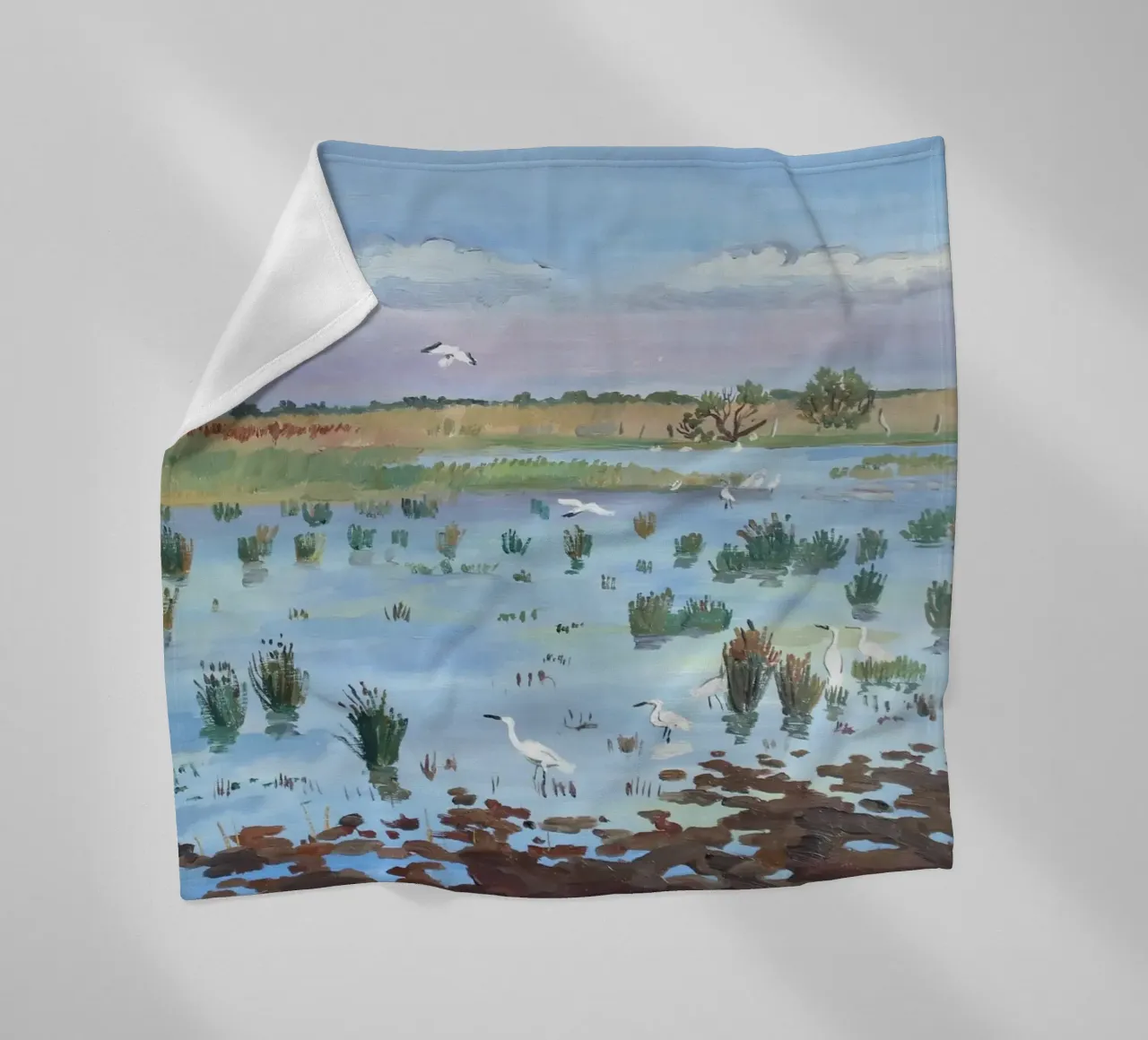 Primavera in Camargue coperta in pile da Peteriespinoza Studio