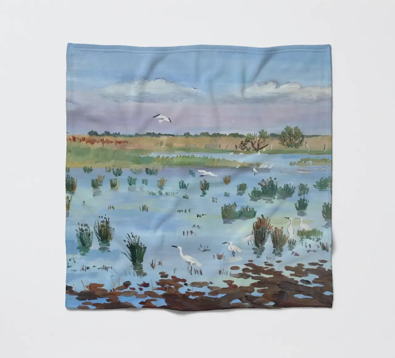 Primavera in Camargue coperta in pile da Peteriespinoza Studio