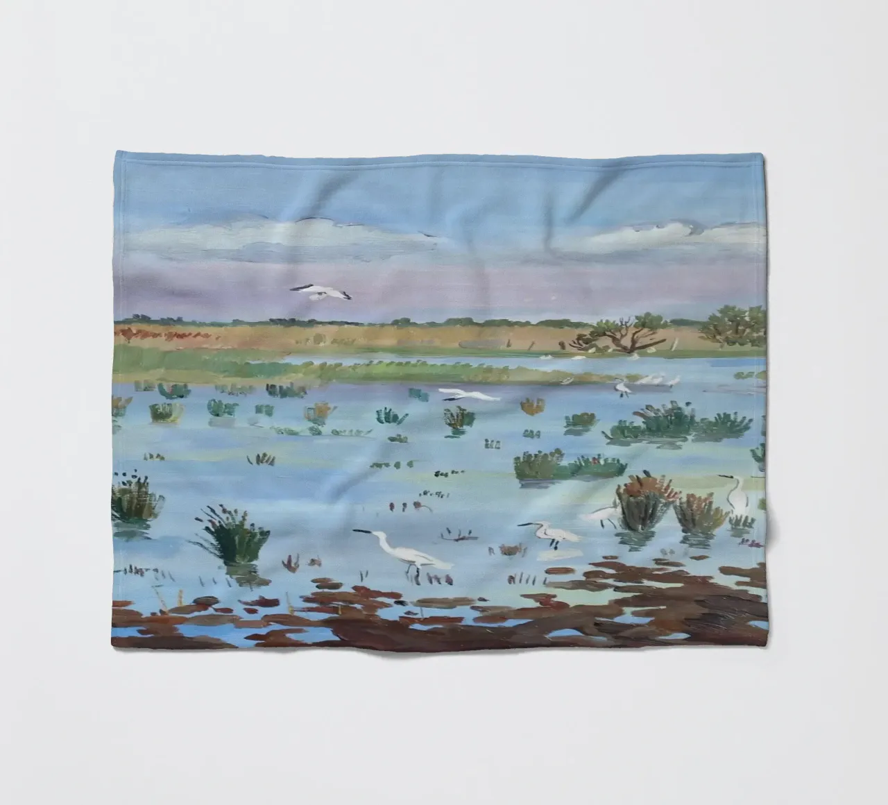 Primavera in Camargue coperta in pile da Peteriespinoza Studio