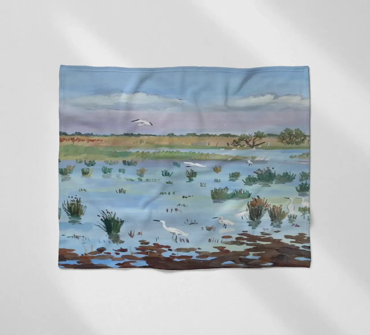 Primavera in Camargue coperta in pile da Peteriespinoza Studio