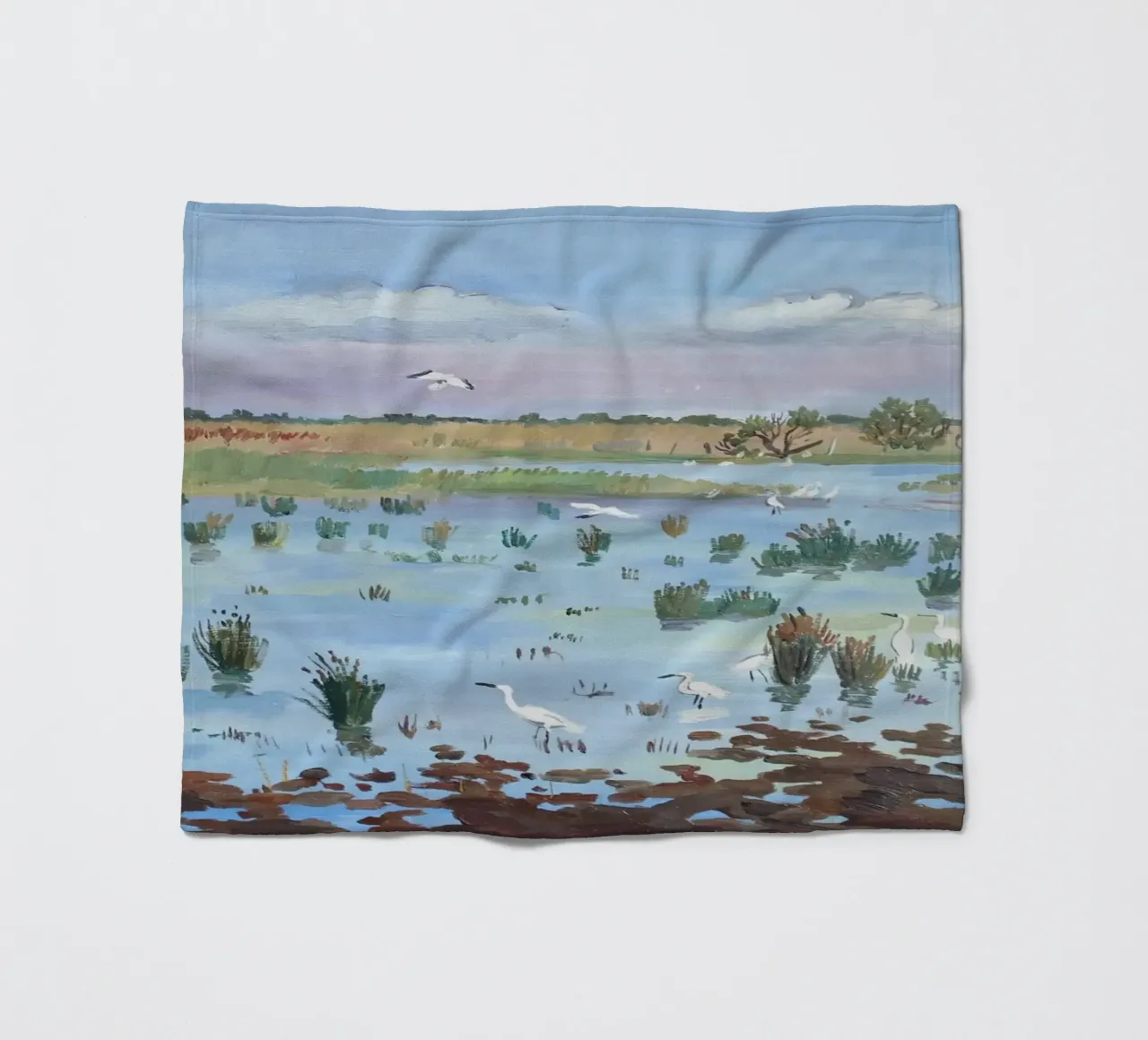 Primavera in Camargue coperta in pile da Peteriespinoza Studio
