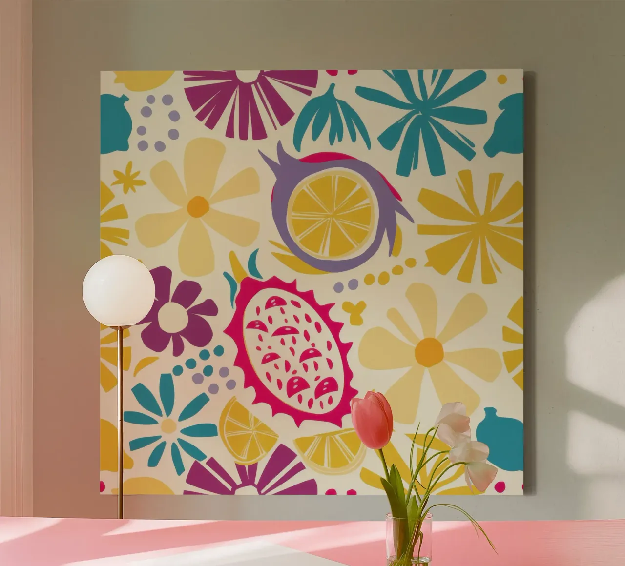 Zesty Summer Pattern canvas by Kala Martir