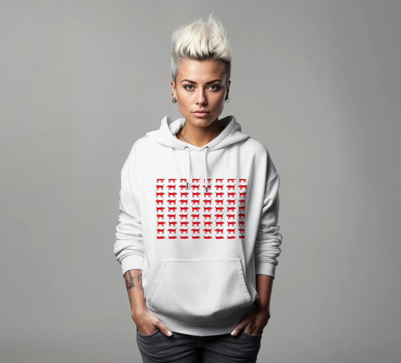 dog pattern 2 hoodie by Studio Teer