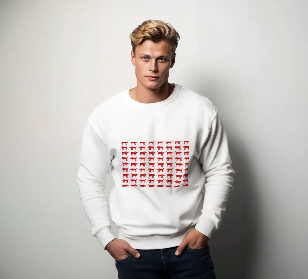 dog pattern 2 sudadera de Studio Teer