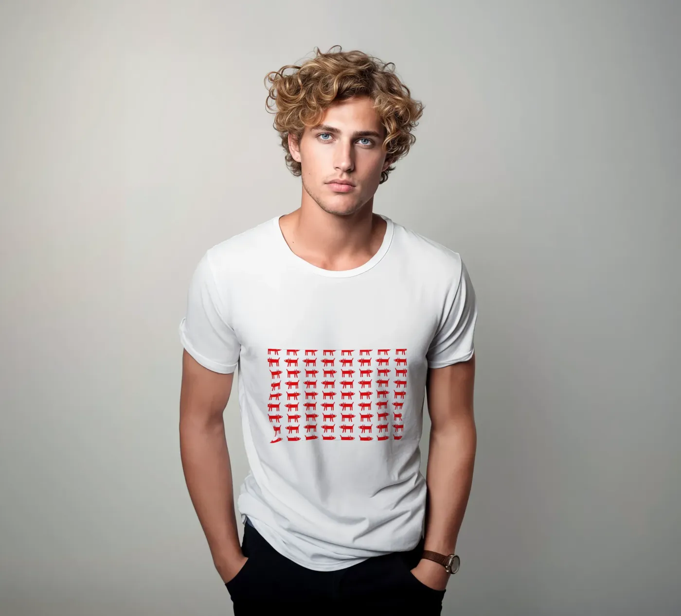dog pattern 2 t-shirt da Studio Teer