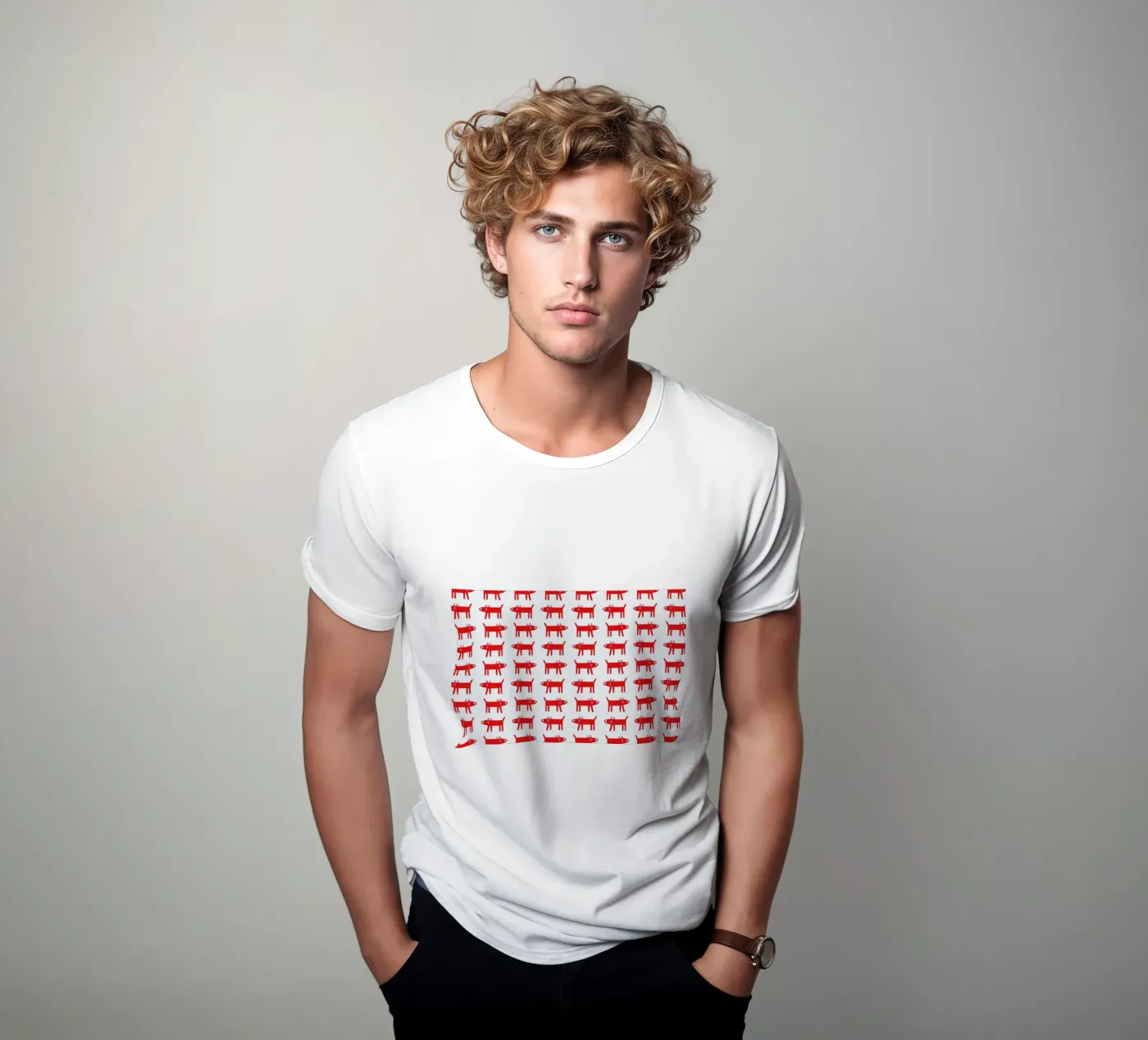 dog pattern 2 t-shirt da Studio Teer