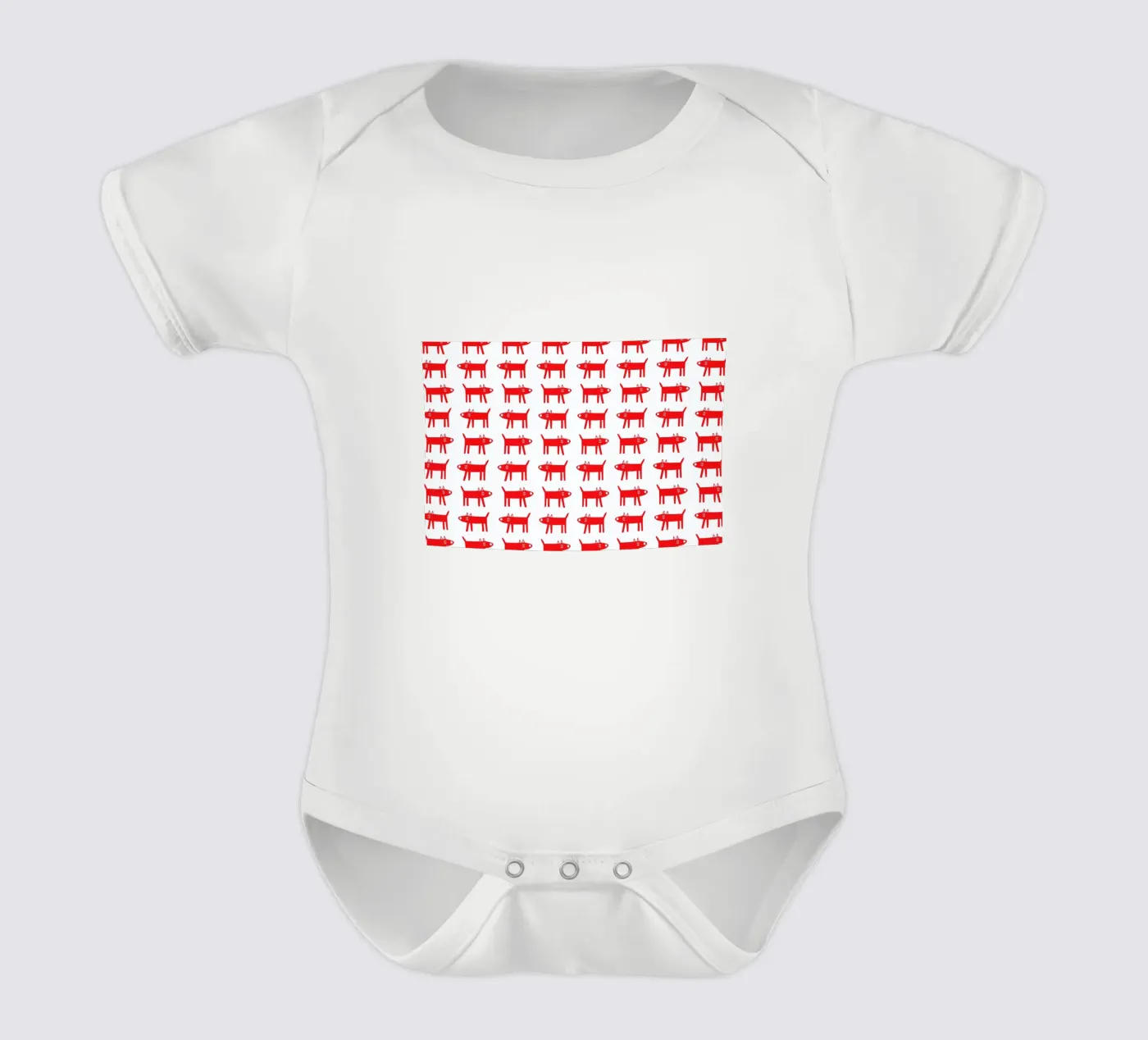 dog pattern 2 short-sleeve baby romper by Studio Teer
