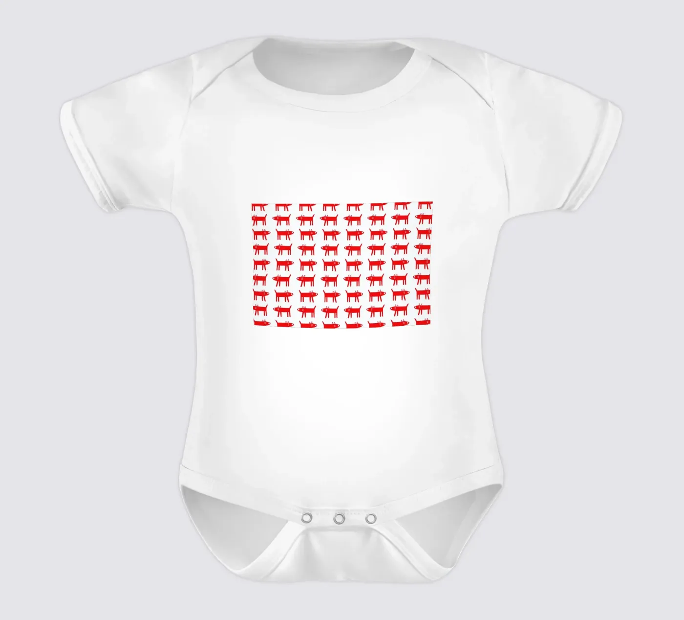 dog pattern 2 short-sleeve baby romper by Studio Teer