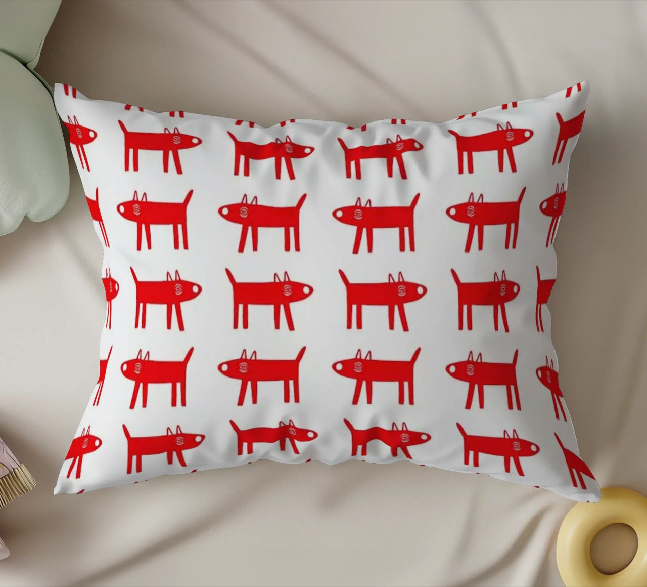 dog pattern 2 cuscino da Studio Teer