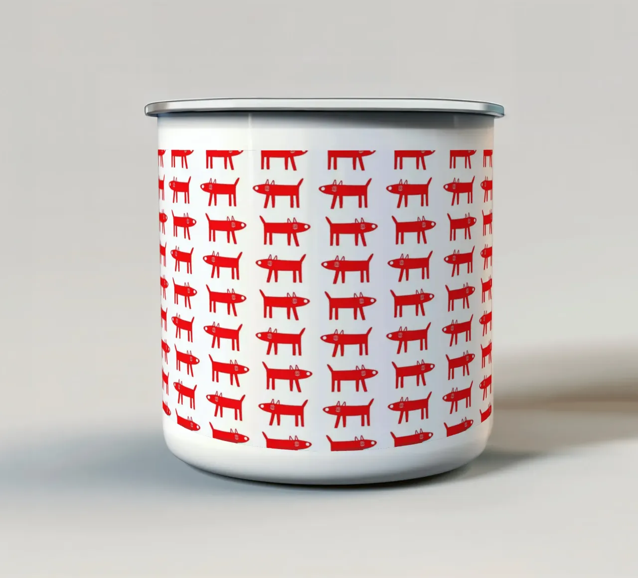 dog pattern 2 enamel mug by Studio Teer