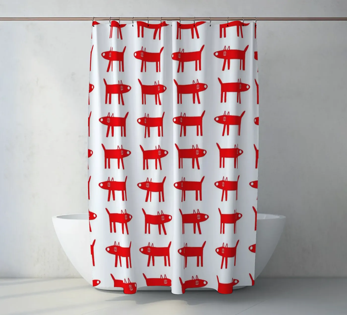 dog pattern 2 Duschvorhang von Studio Teer