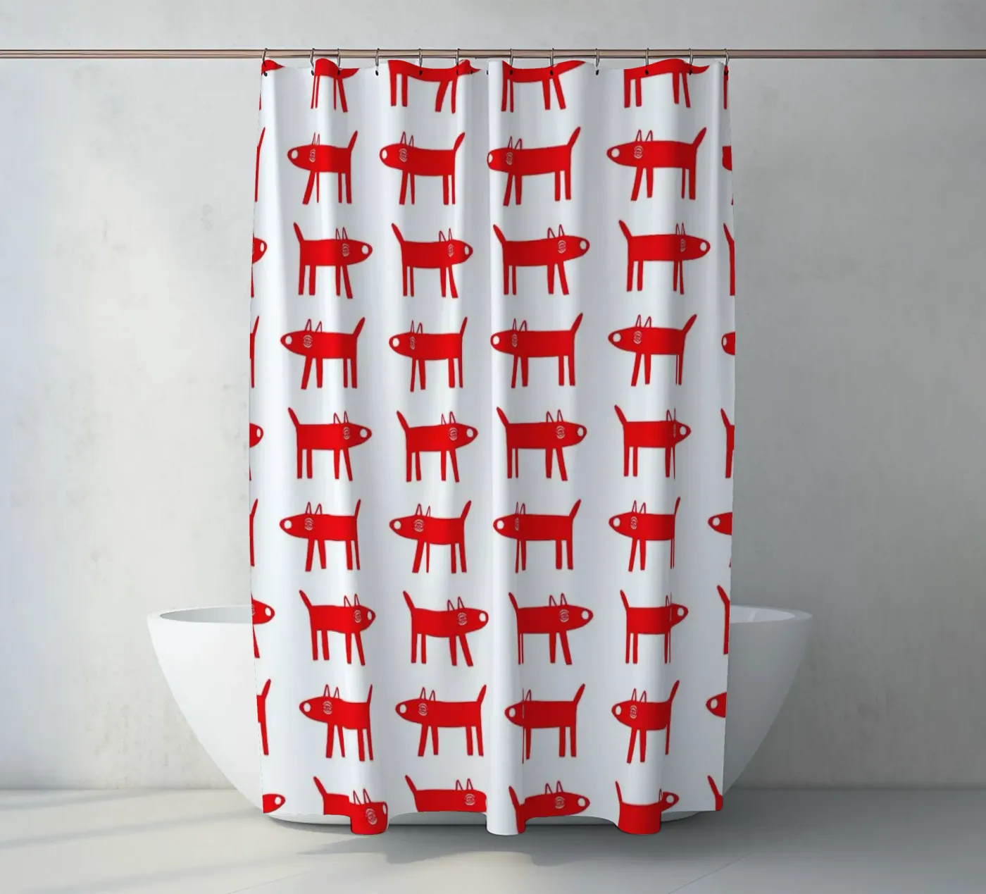 dog pattern 2 Duschvorhang von Studio Teer