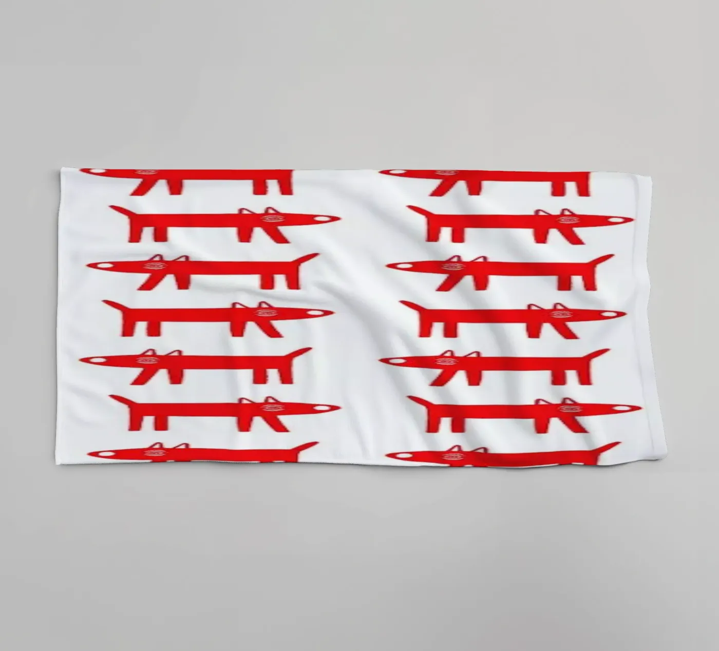 dog pattern 2 badhanddoek van Studio Teer
