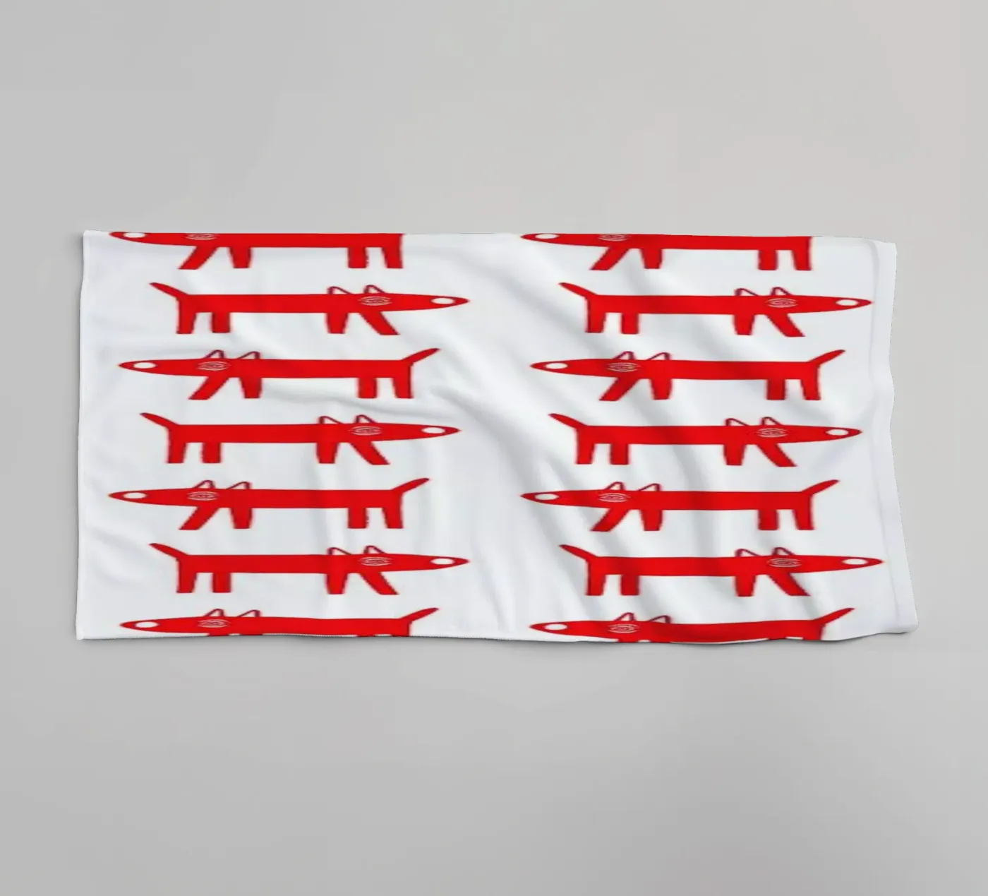 dog pattern 2 badhanddoek van Studio Teer