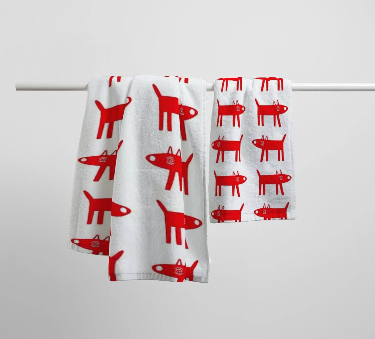 dog pattern 2 asciugamano da bagno da Studio Teer