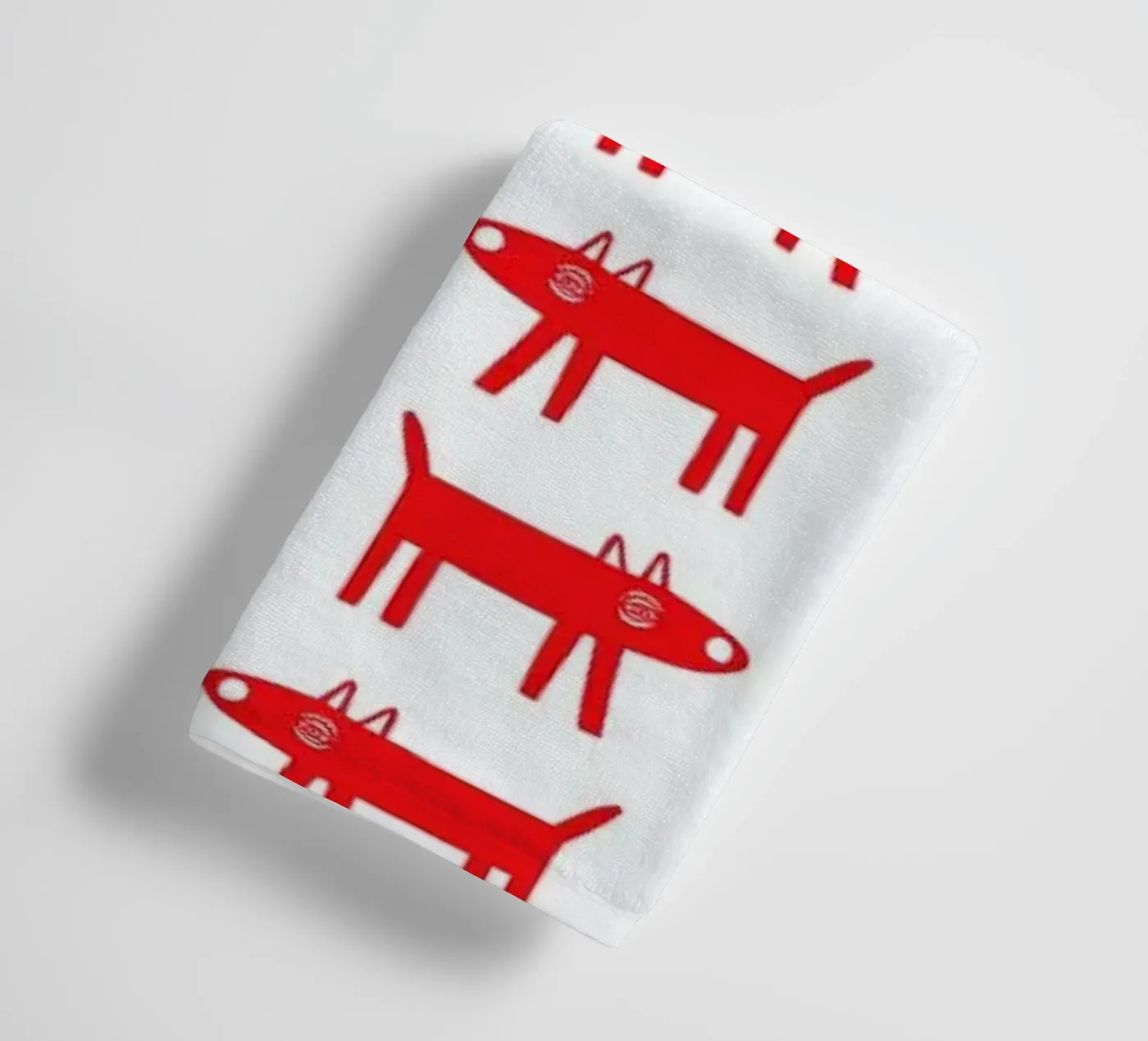 dog pattern 2 badhanddoek van Studio Teer