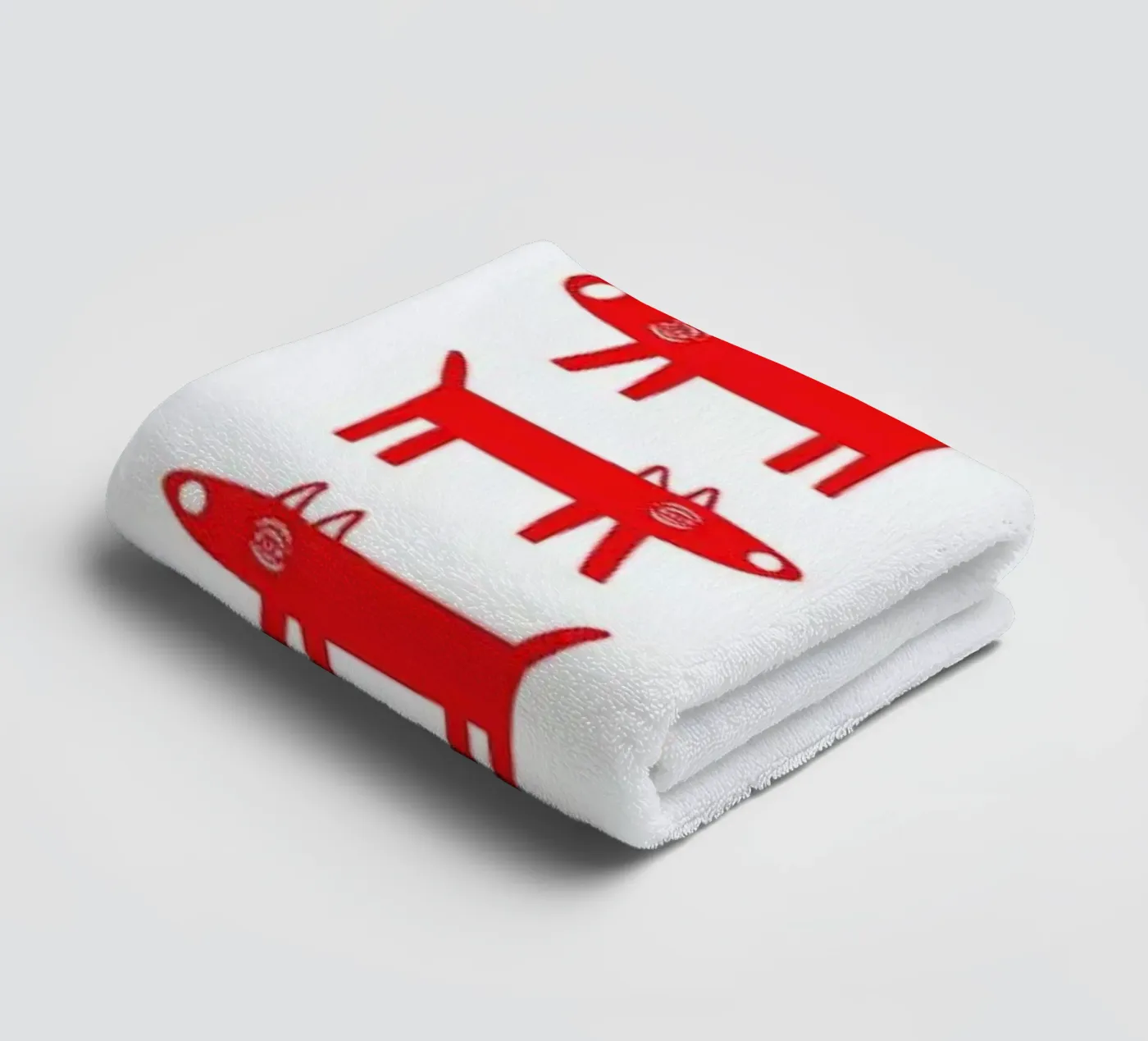 dog pattern 2 badhanddoek van Studio Teer