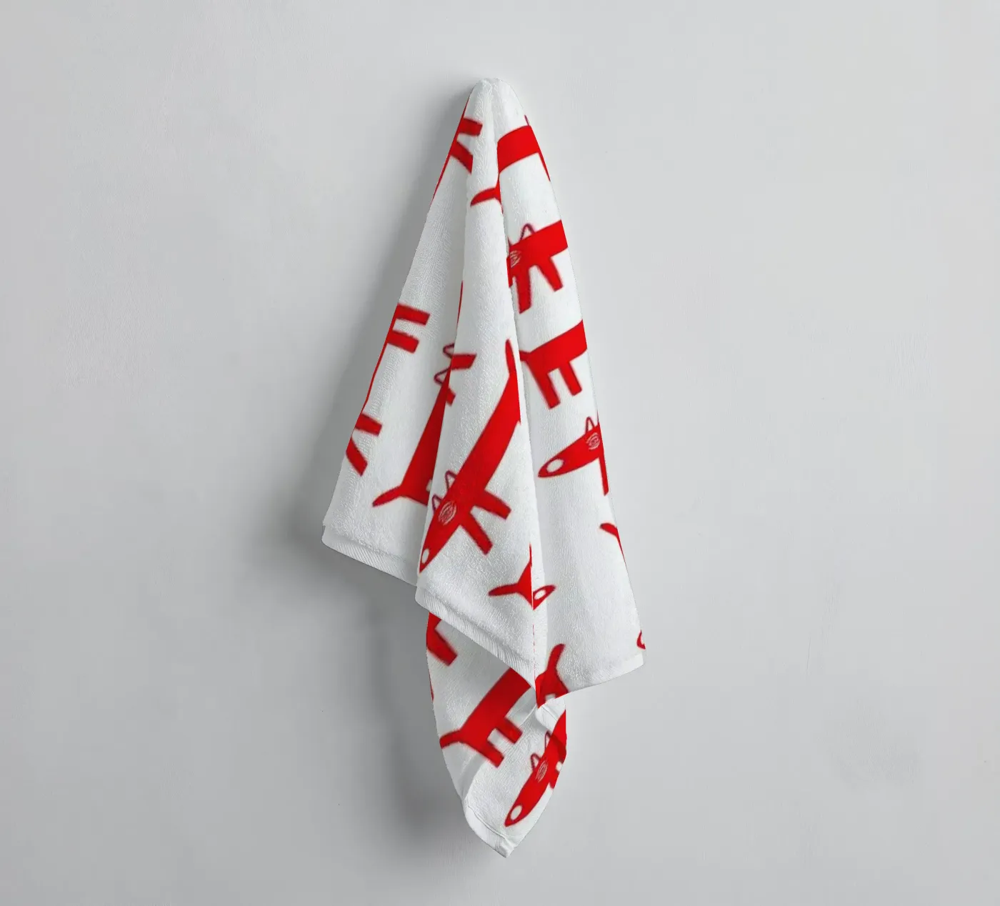 dog pattern 2 badhanddoek van Studio Teer