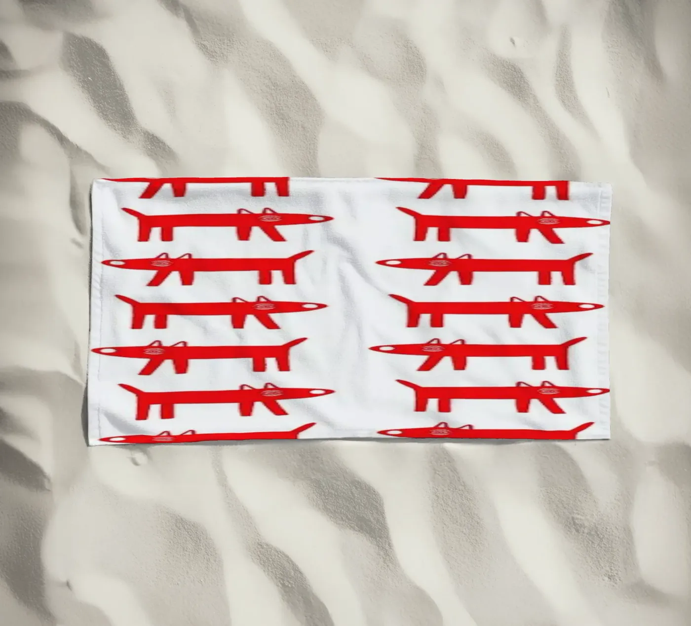 dog pattern 2 Strandtuch von Studio Teer