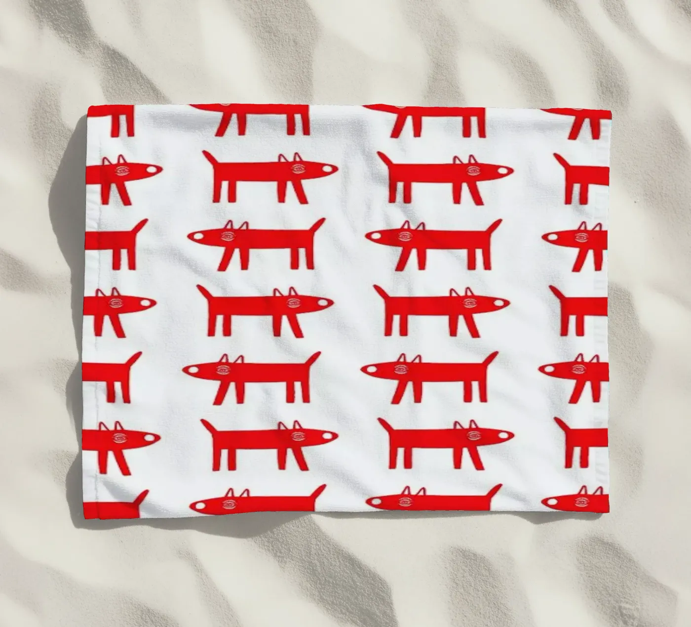 dog pattern 2 Strandtuch von Studio Teer