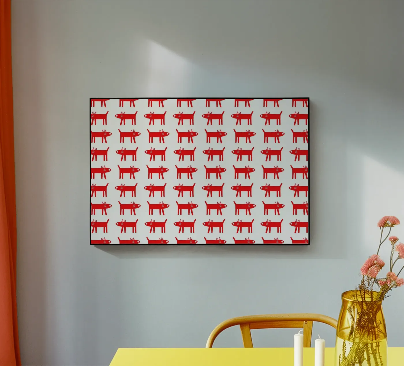 dog pattern 2 Acryl-Glas von Studio Teer