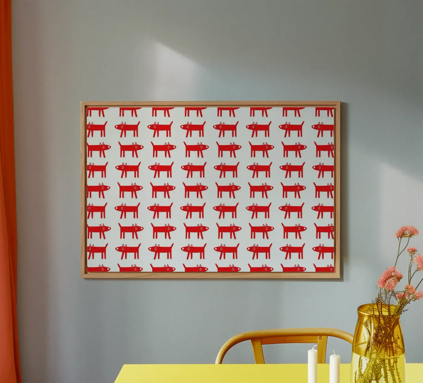 dog pattern 2 alluminio dibond da Studio Teer