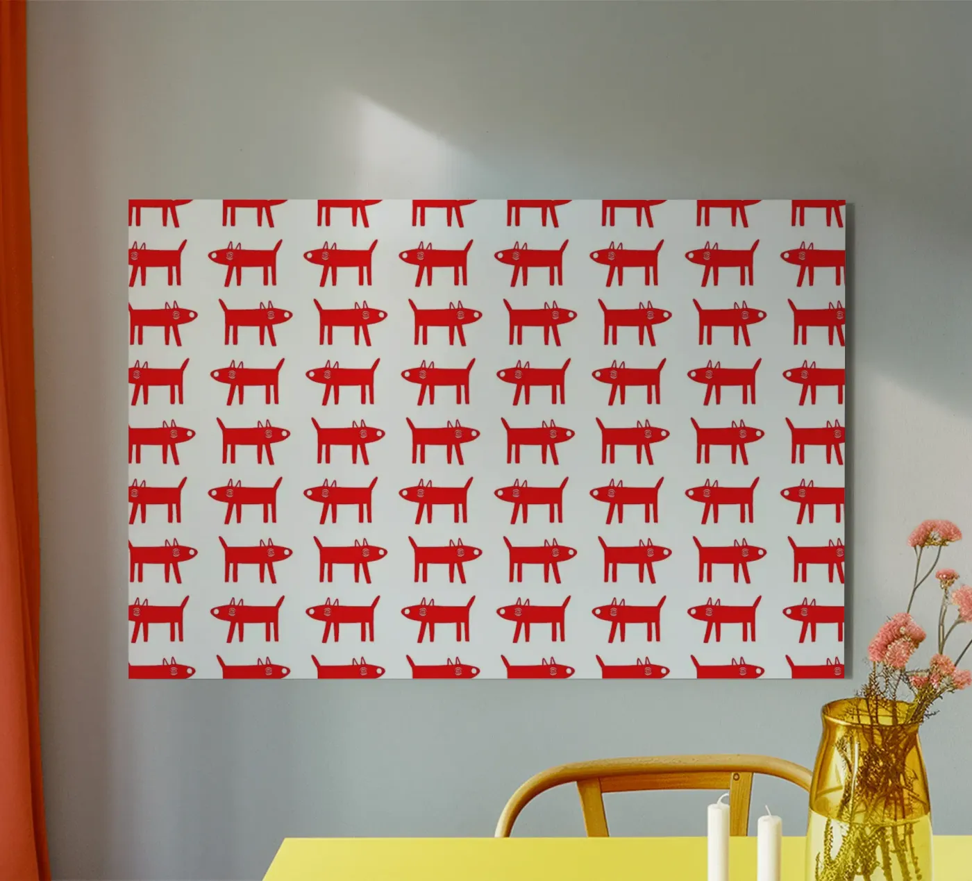 dog pattern 2 alluminio dibond da Studio Teer