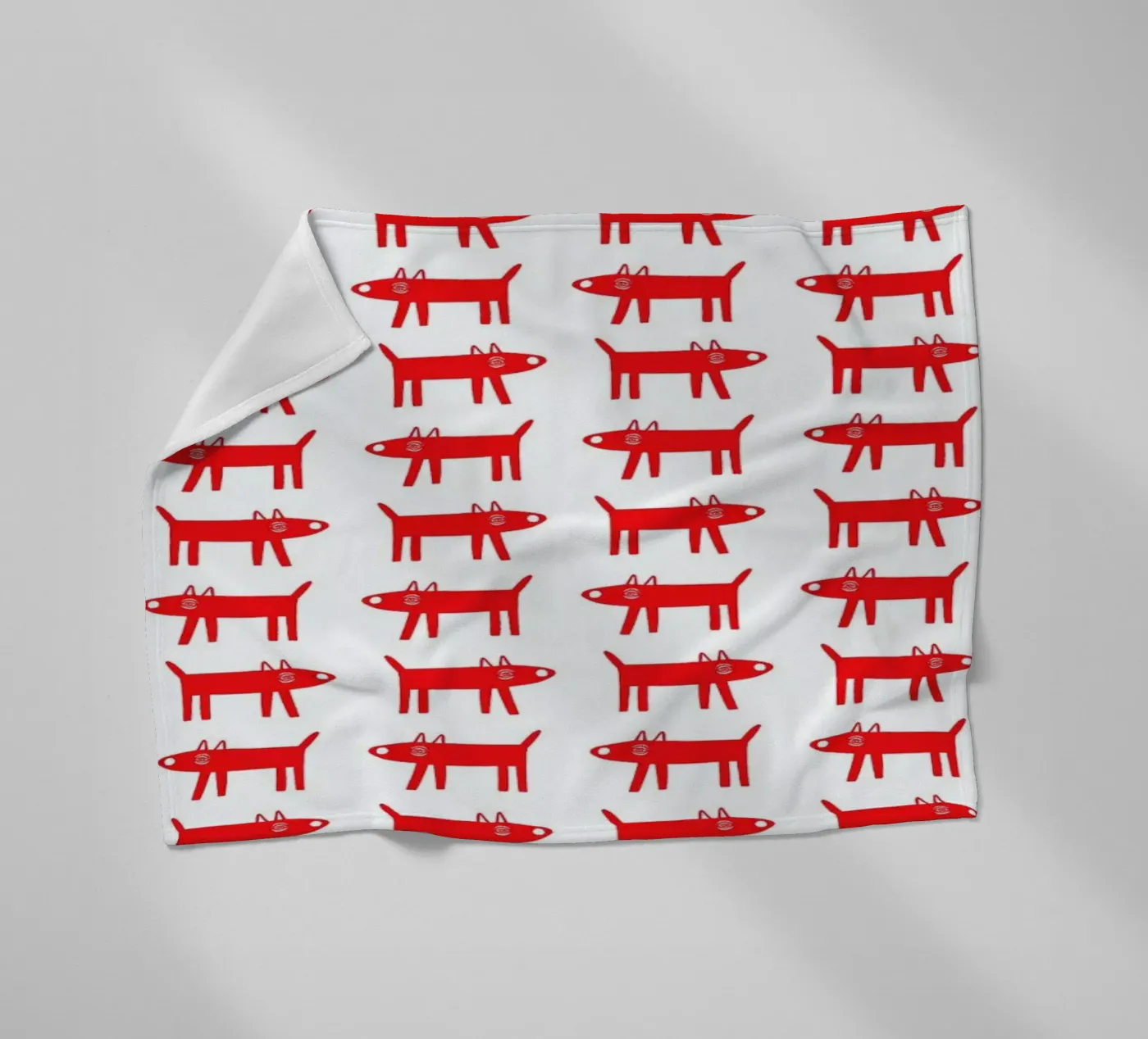 dog pattern 2 fleecedeken van Studio Teer