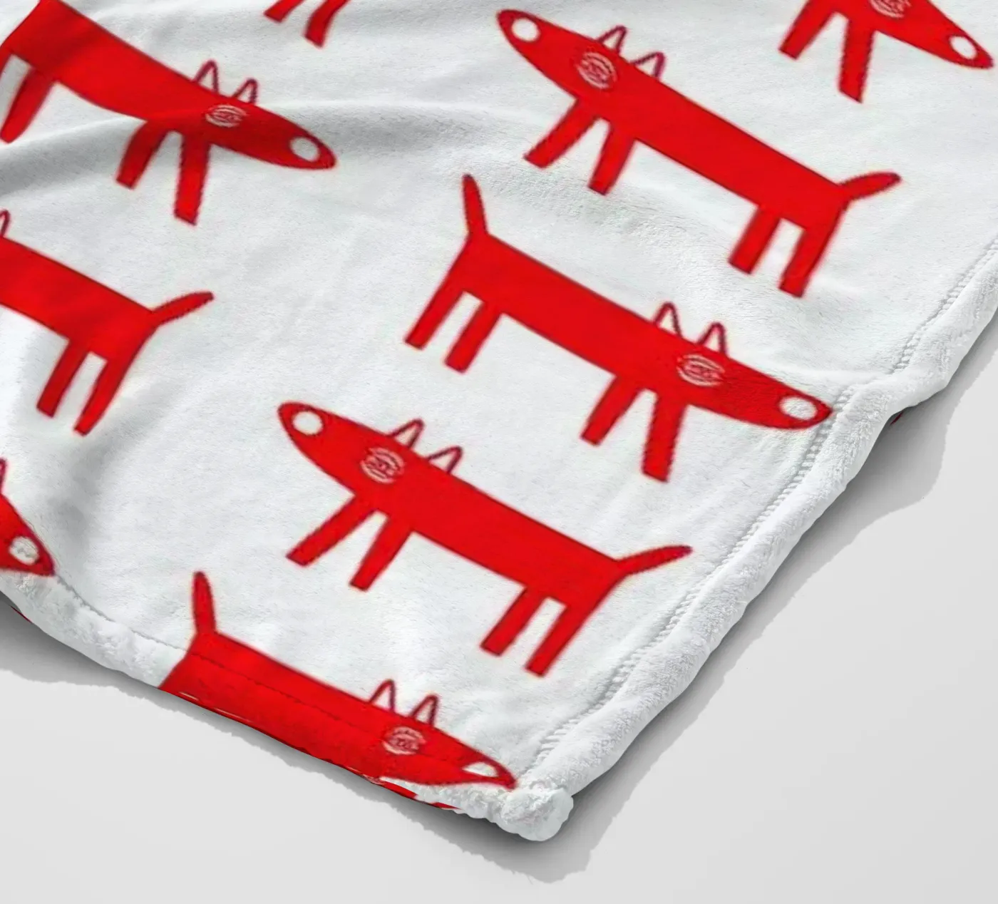 dog pattern 2 fleecedeken van Studio Teer