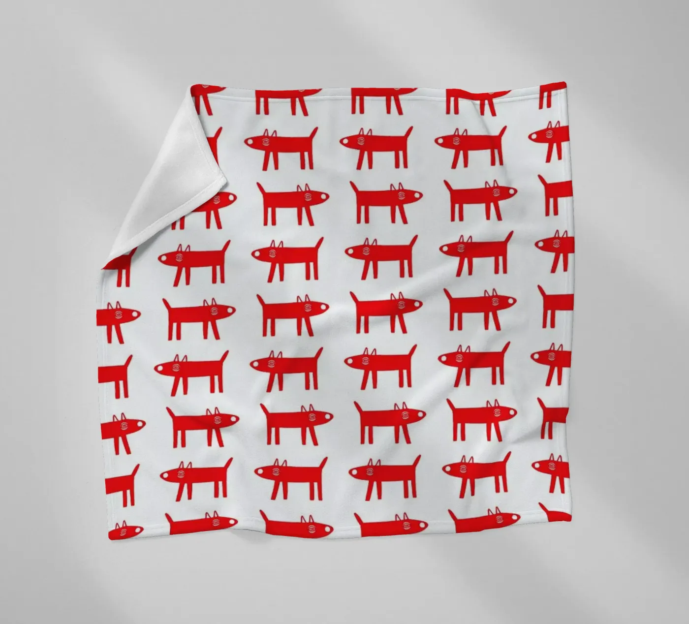 dog pattern 2 fleecedeken van Studio Teer