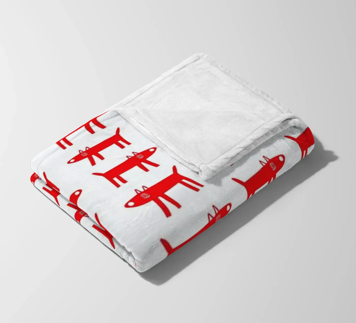 dog pattern 2 fleecedeken van Studio Teer