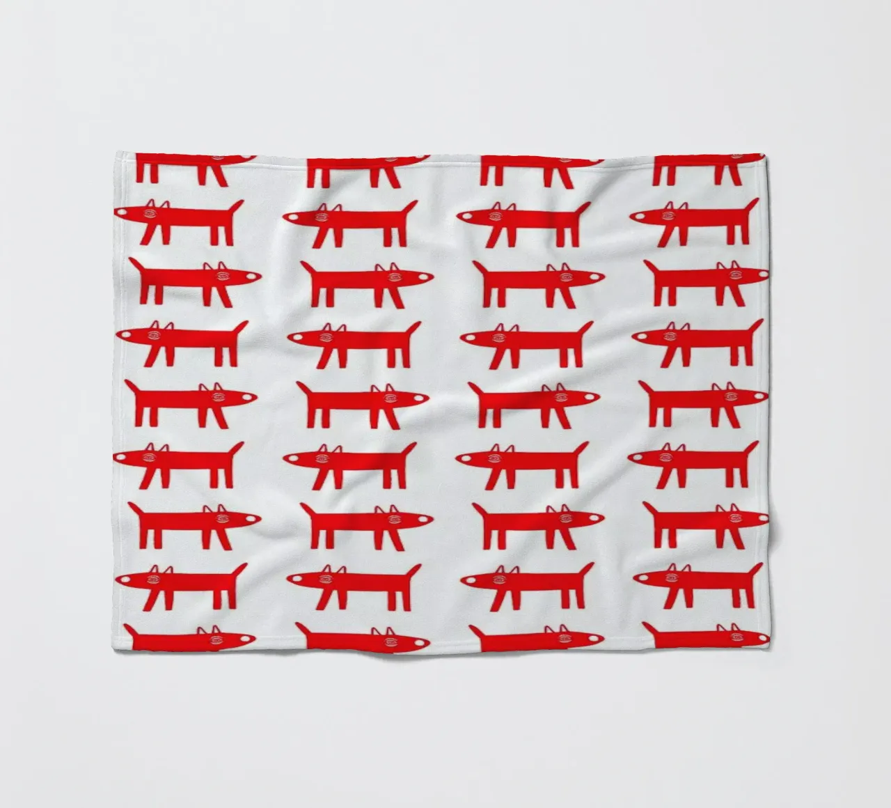dog pattern 2 fleecedeken van Studio Teer