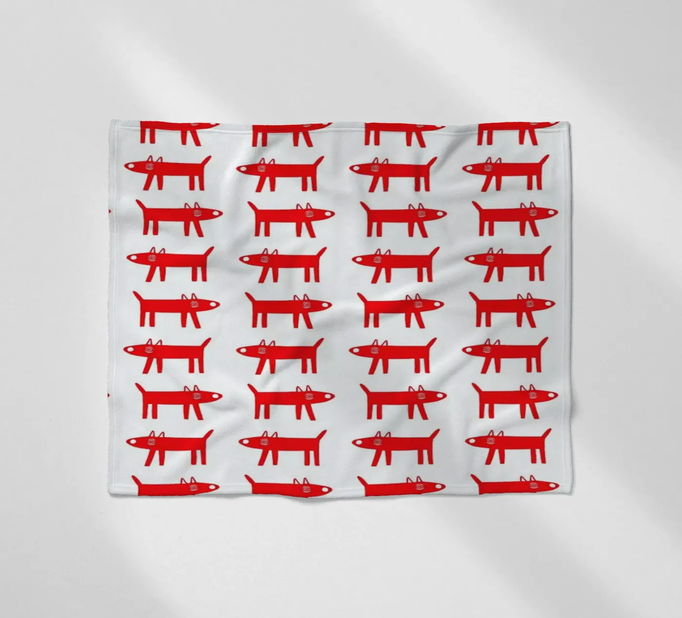 dog pattern 2 fleecedeken van Studio Teer
