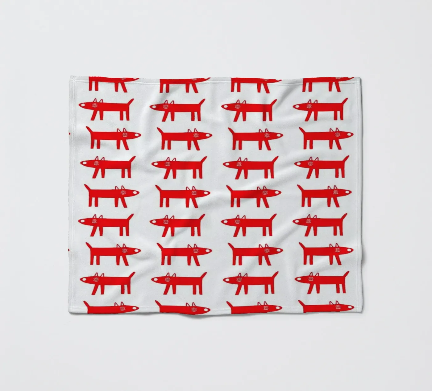 dog pattern 2 fleecedeken van Studio Teer